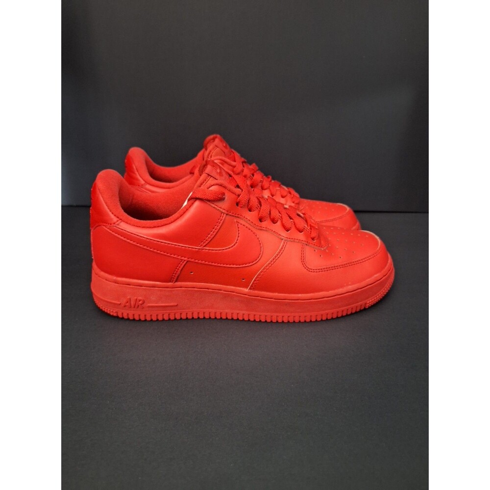 Nike Air Force 1 Low Triple University Red Low Top Sneakers CW6999-600 Mens Sz 8